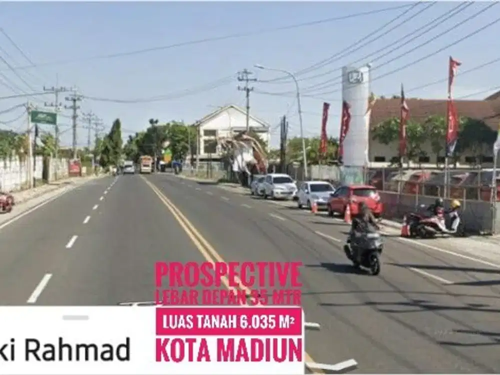 [AB] Tanah LD 35 mtr, Jl Basuki Rahmad KOTA MADIUN Lokasi Mantap