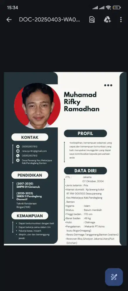 cari lowongan yang tersedia mess