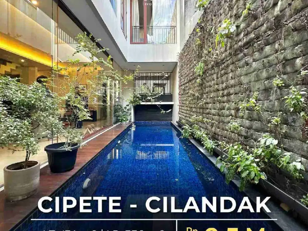 Rumah Modern Minimalist Ada Private Pool di Cipete Cilandak Jakarta Selatan