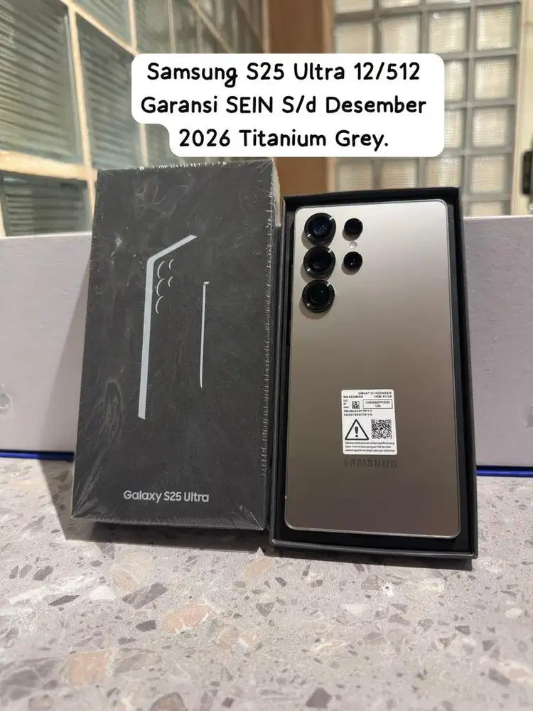 Samsung S25 Ultra 12/512 Titanium Gray Garansi SEIN Desember 2026