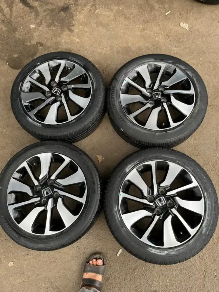 Velg original Honda Brio RS ring 15 pcd 4x100 asli Enkei. Ban 185/55