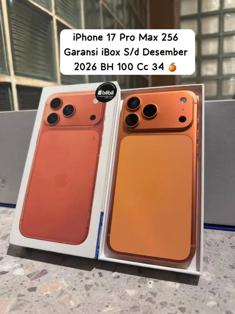 iPhone 17 Pro Max 256 Orange iBox BH 100 Cc 34 Like New On 13/12/2026