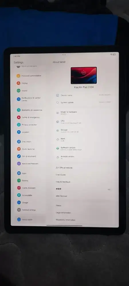 Lenoxo xiaoxin pad 2024