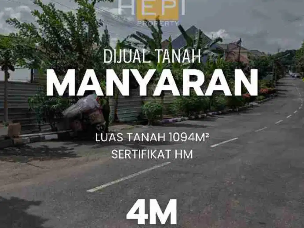 Di Jual Tanah Cantik Letak Stategis di Manyaran Semarang