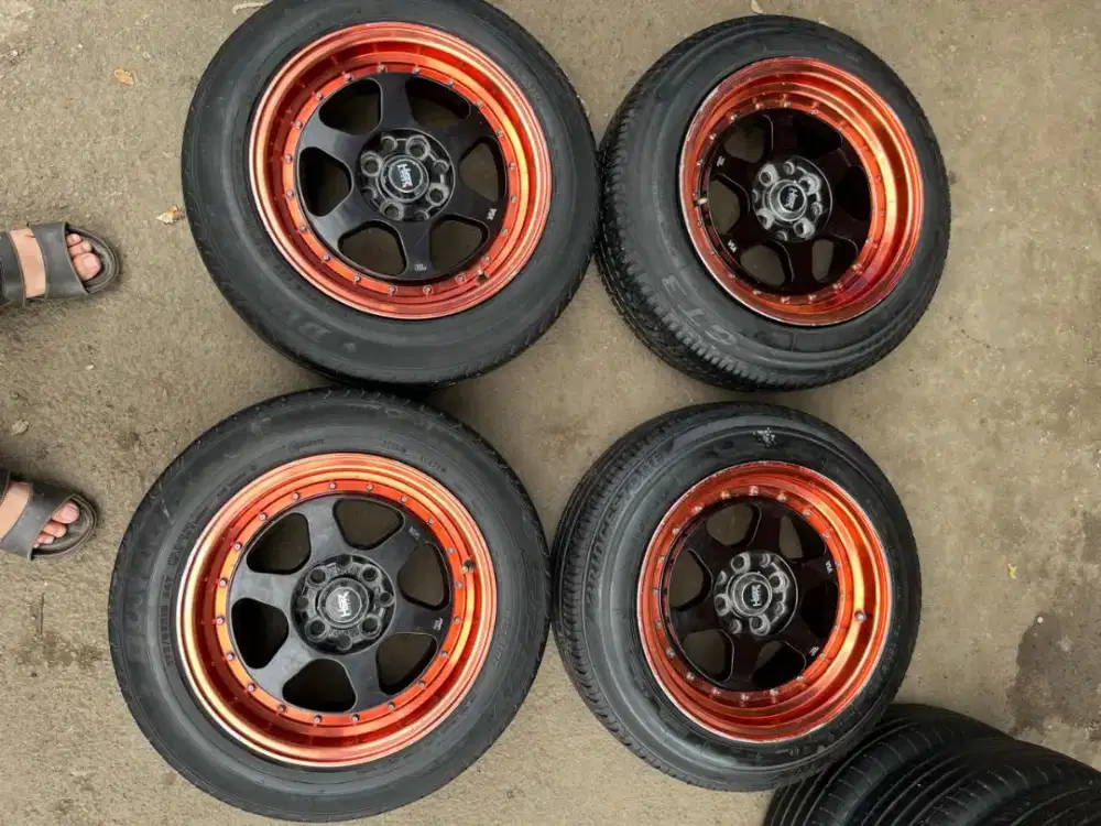 Velg ring 15 lebar 7-8 pcd 4x100/114,3 ban 175/65 R15 4pcs