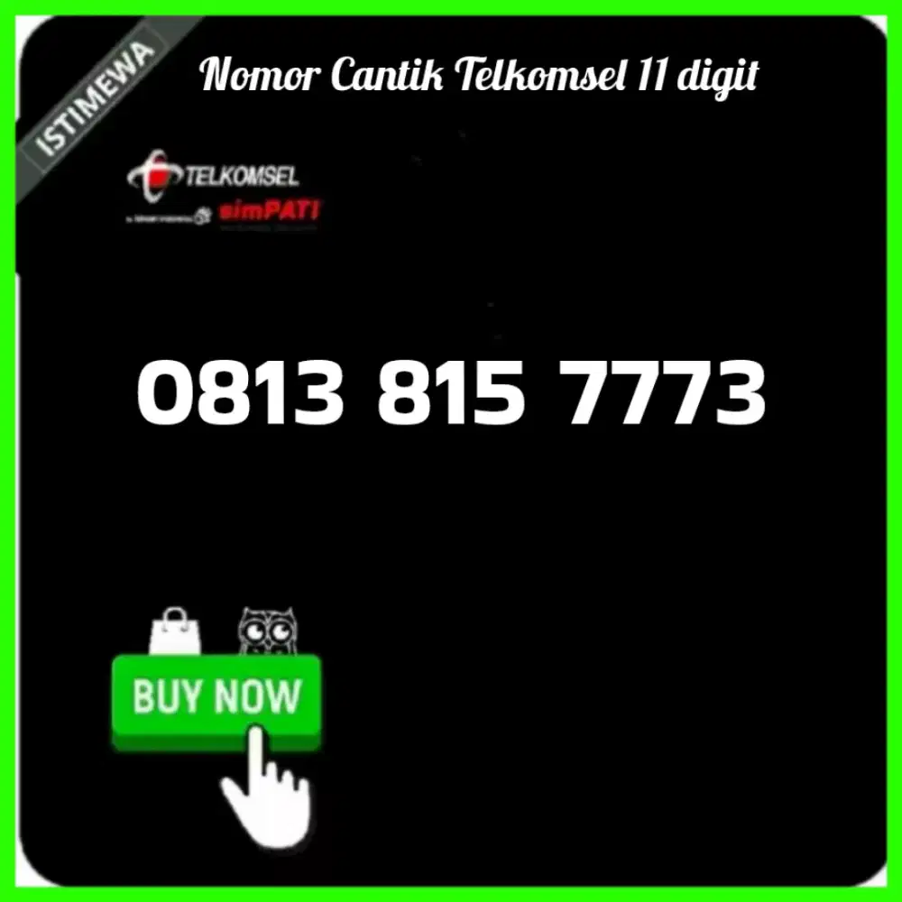 Drum nomor cantik simpati Telkomsel 11 digit nomer