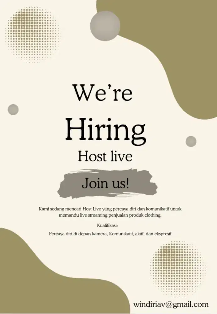 Host live kerudung dan baju wanita