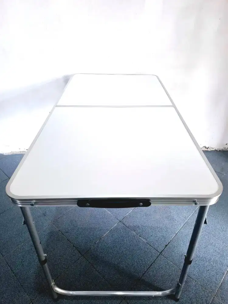 Baru Meja lipat 2 fold table Hpl Aluminium portabel serbaguna 120x60cm