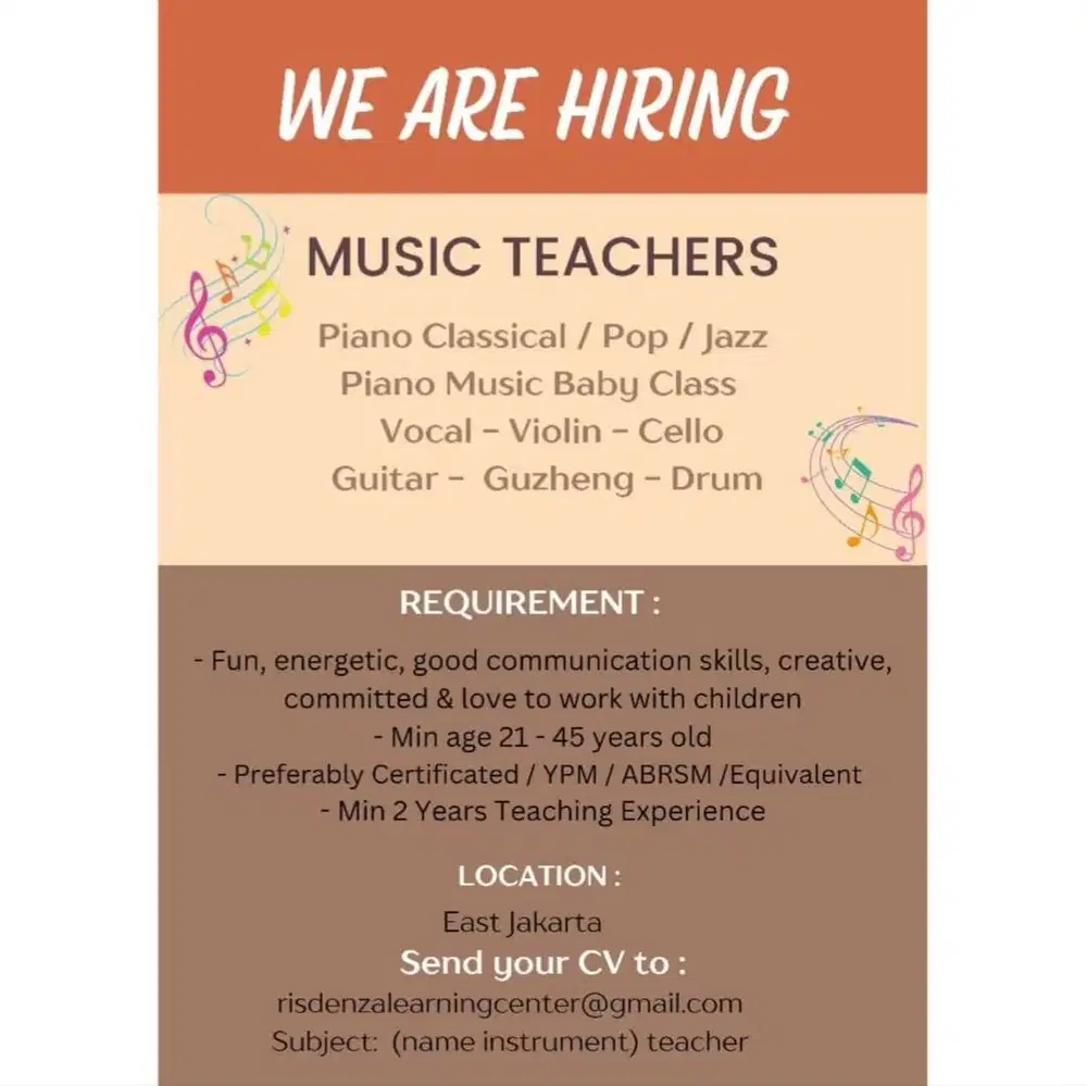 Looking For Music Teachers