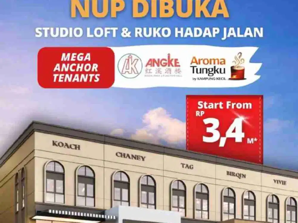 Ruko Hadap Mega Tenant Tanpa Portal Parkir Maggiore Signature West