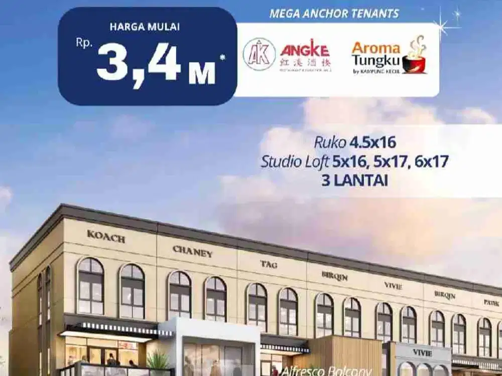 Ruko Tanpa Portal Parkir Maggiore Signature West Gading Serpong