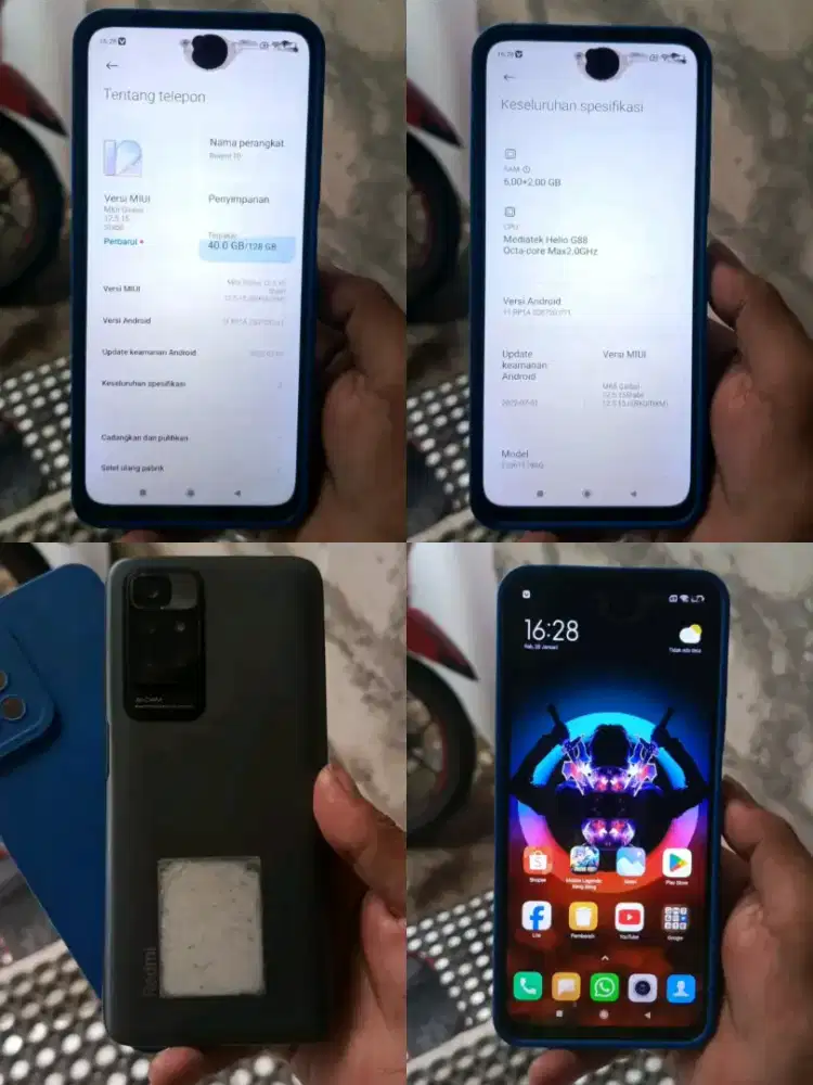 REDMI 10 RAM 6+2/128 MINUS ADA BERCAK ITEM TOMPEL DIKIT DI ATAS