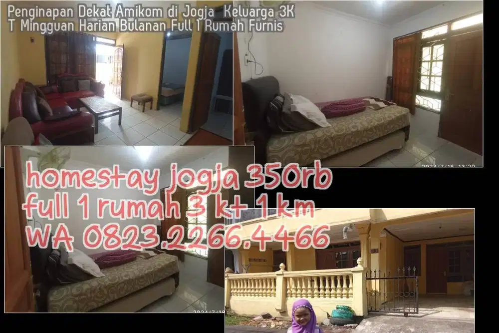 Penginapan Dekat Amikom di Jogja  Keluarga 3KT Mingguan Harian Bulanan