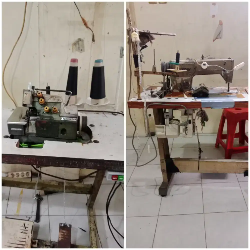 Mesin obras Yamato dan mesin jahit brother dinamo servo