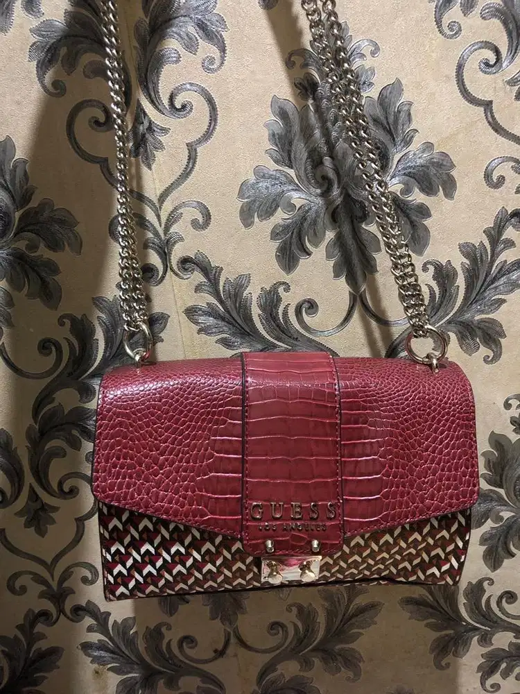Slingbag Guess multicolour red Croco