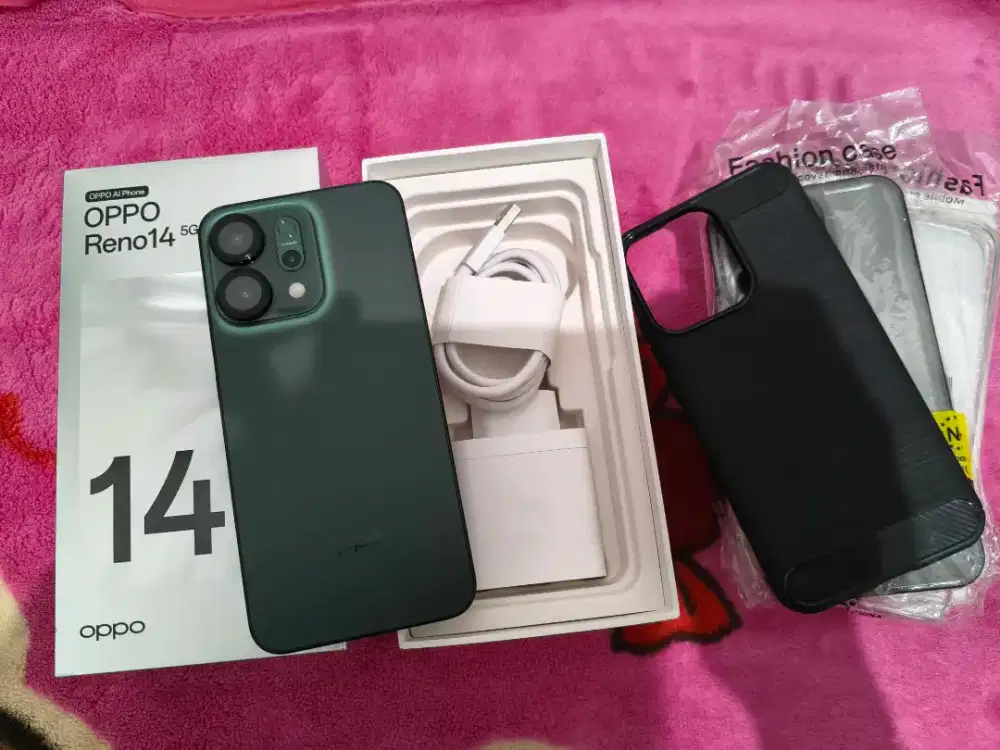Oppo reno 14 green 8/256 baru 1 bulan