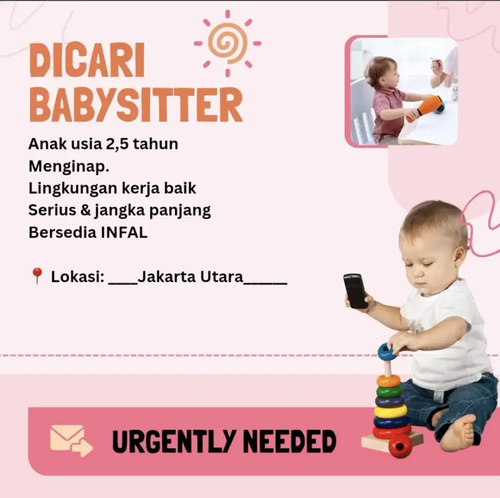 Lowongan kerja ART Momong / Babysitter