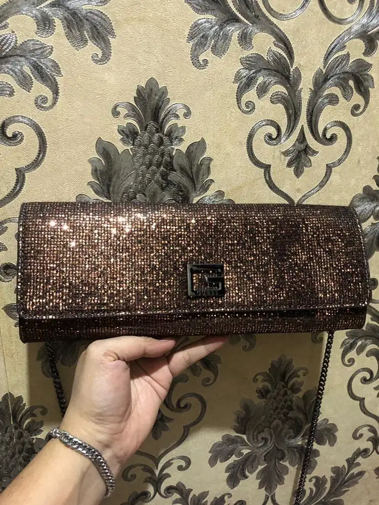Clutch Guess brown glamour