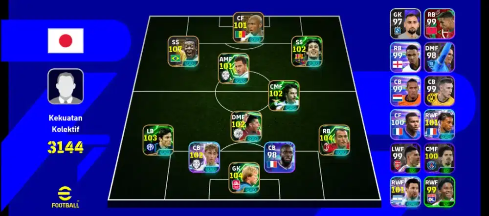 Akun efootball legend Pele