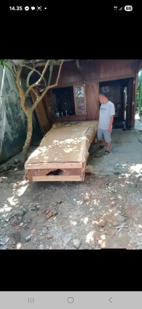Papan jati utuh bahan meja