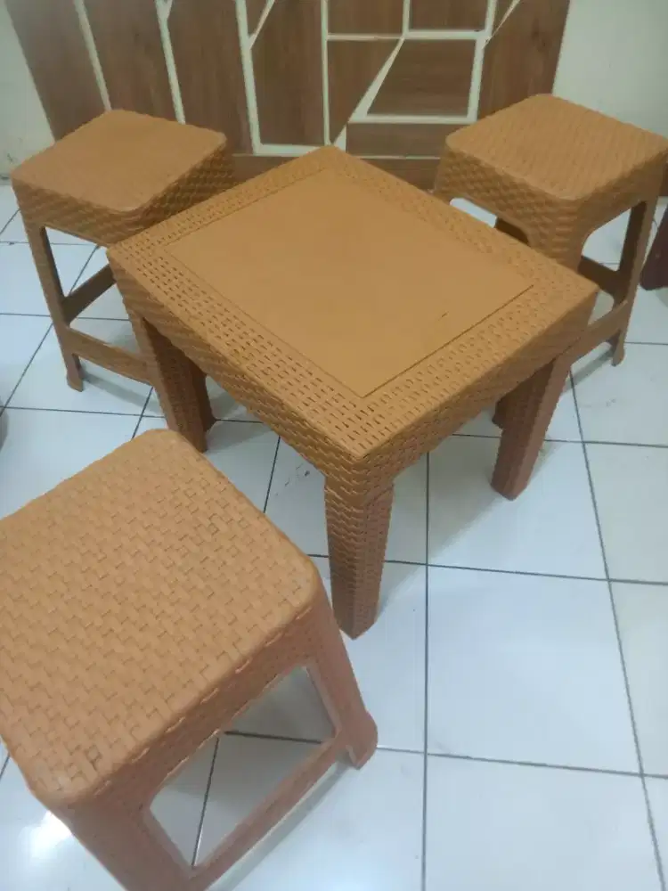 Kursi plastik meja plastik