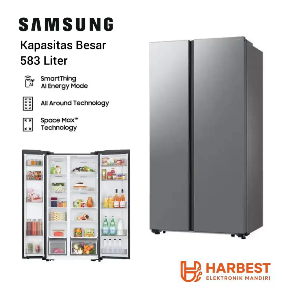SAMSUNG Kulkas  Side By Side DIGITAL INVERTER 583 Liter RS57DG4000M9SE