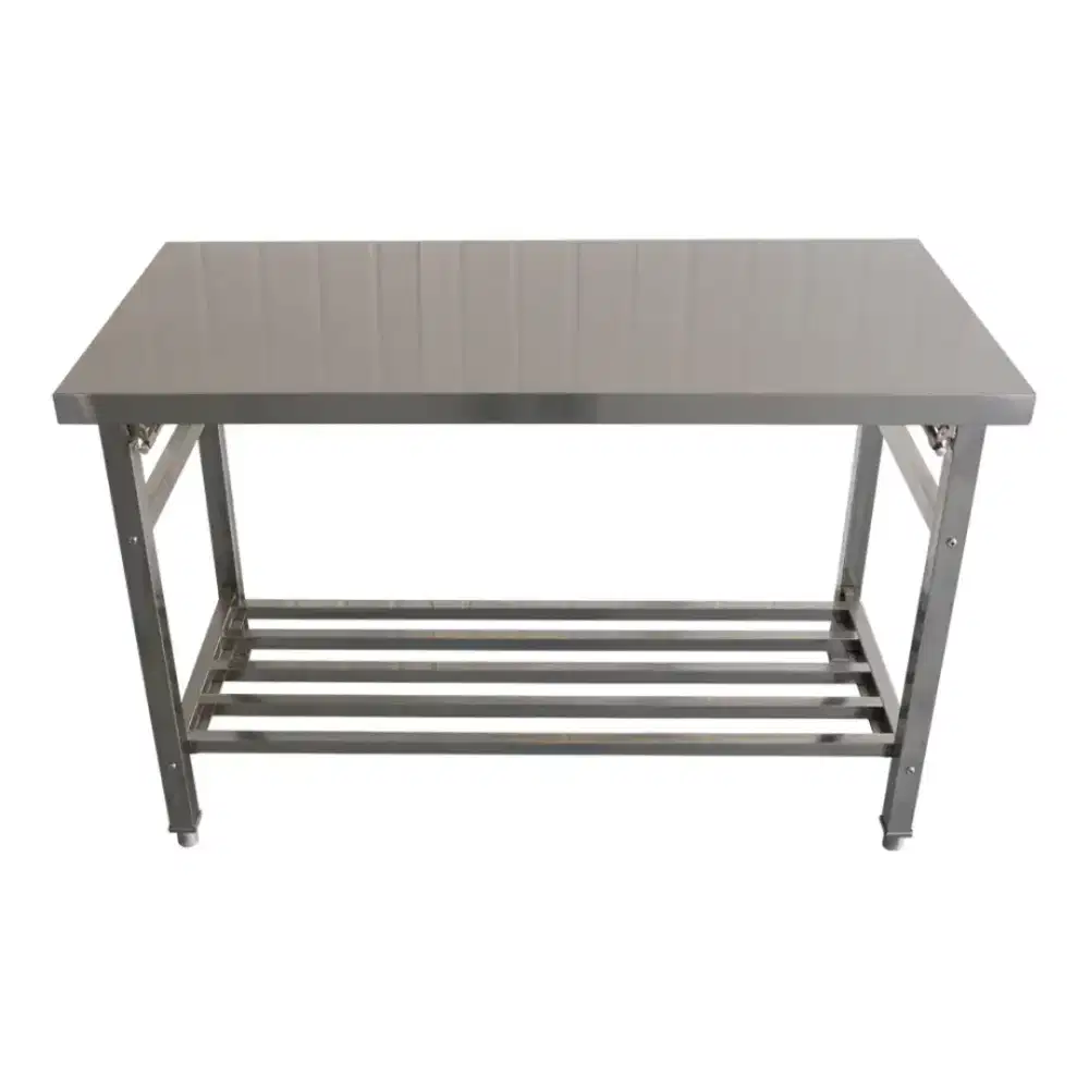 Meja Kerja Stainless Steel Panjang 150cm