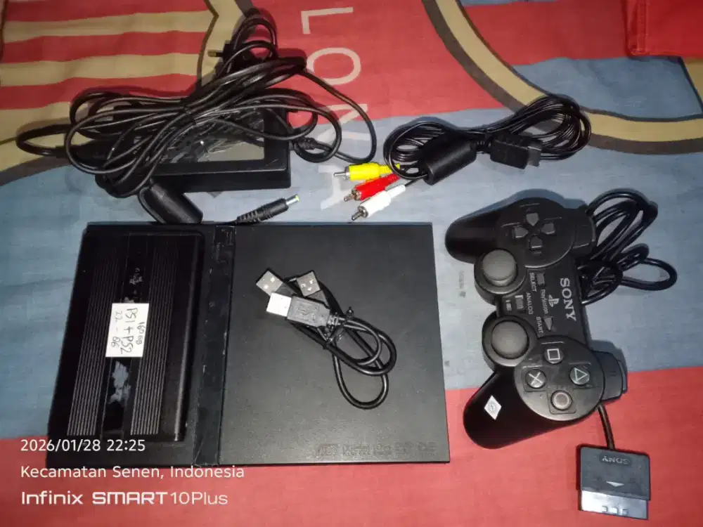 Ps2 slim matrix HDD 160GB game banyak normal