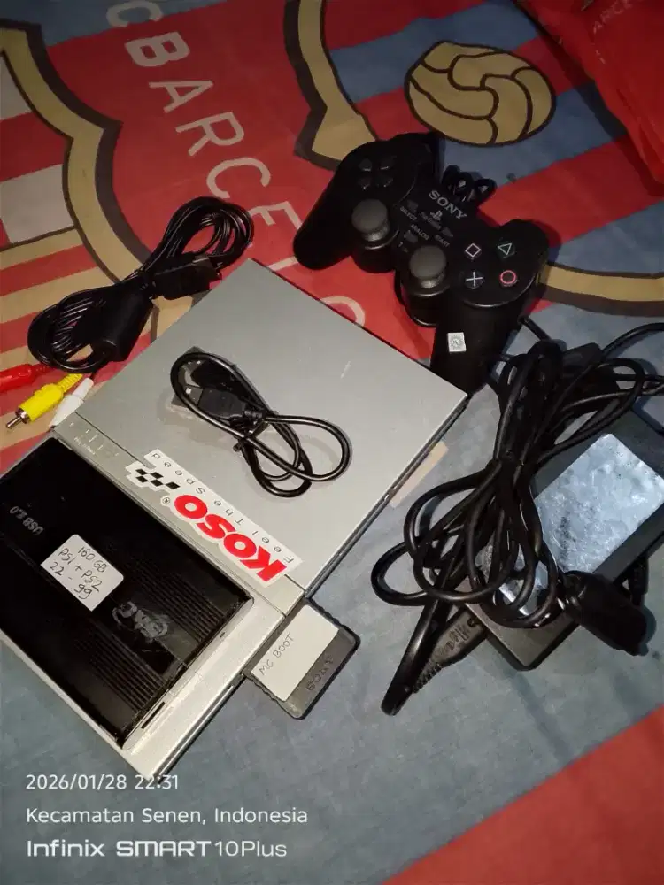 Ps slim MC boot HDD 160GB game banyak normal