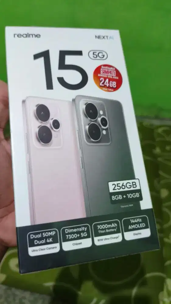 Realme 15 5G ram 8+10gb rom 256gb