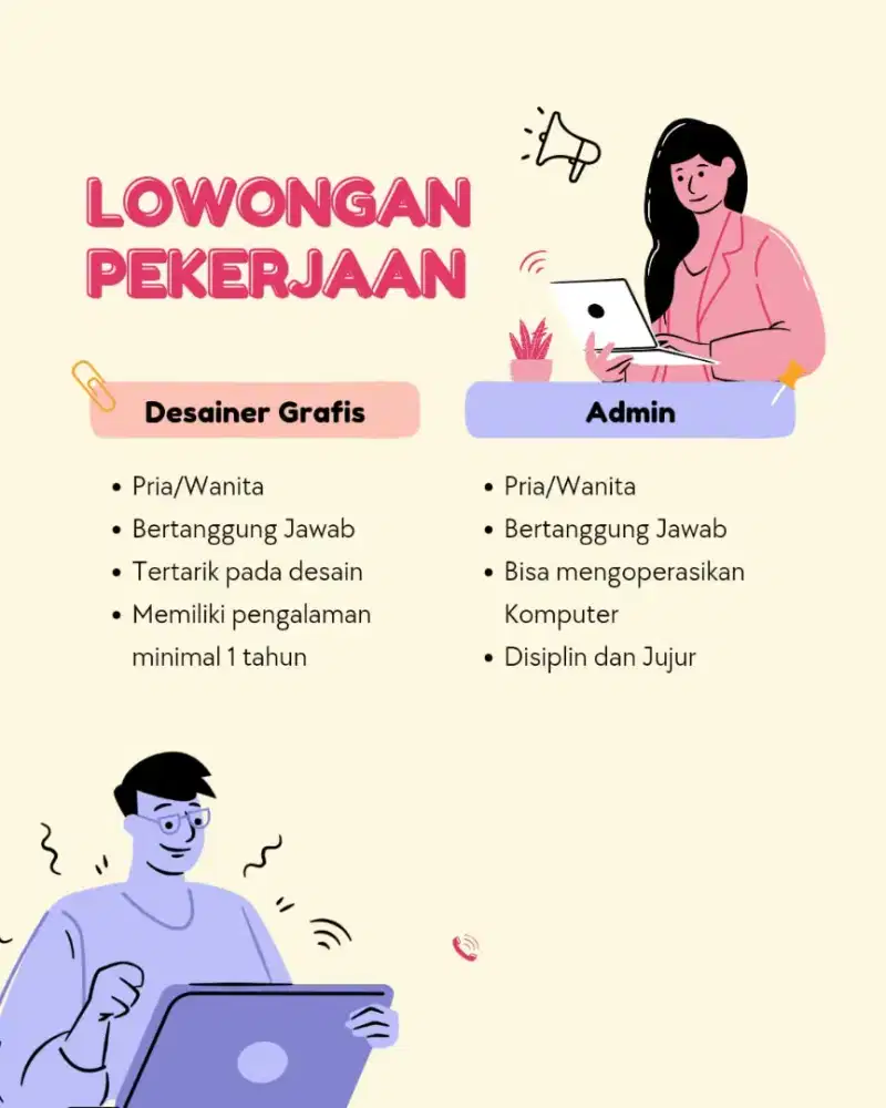 Dibutuhkan staff Marketing
