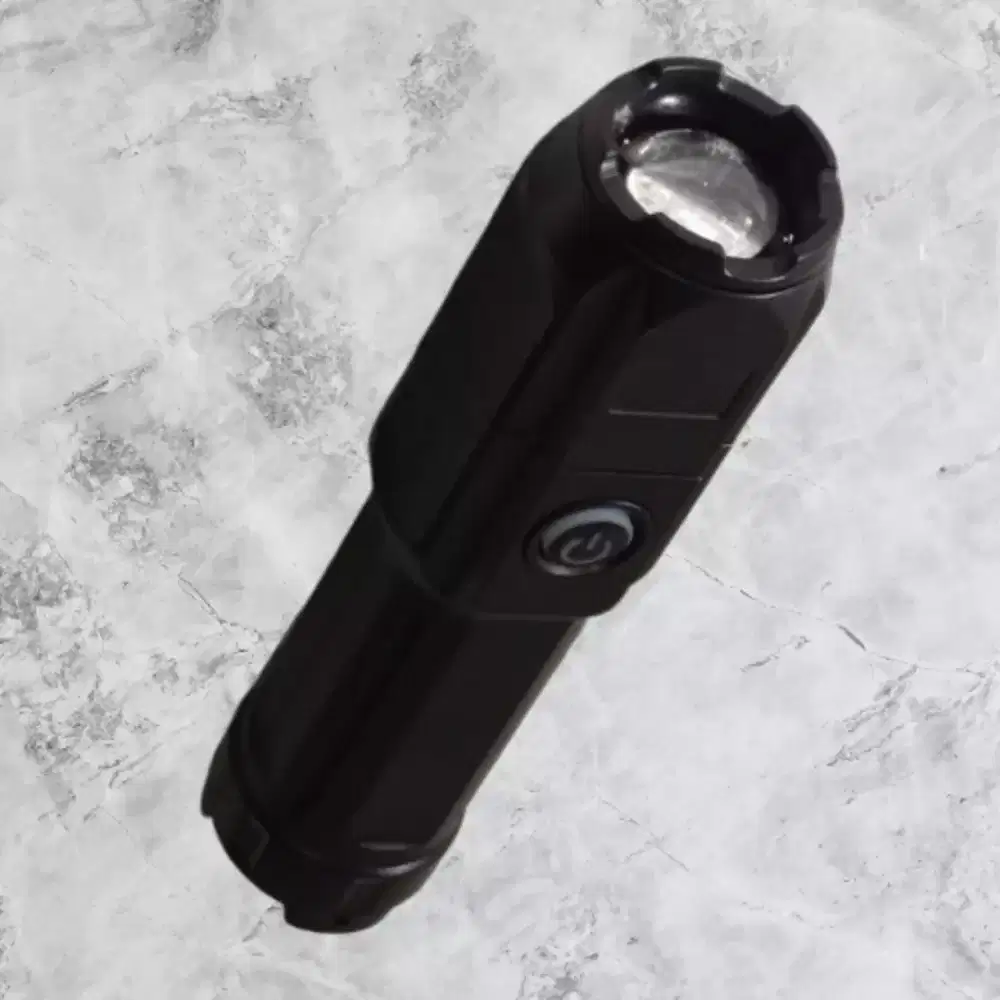 Alat Penerangan Senter Mini LED Zoom Emergency Charge USB Portable