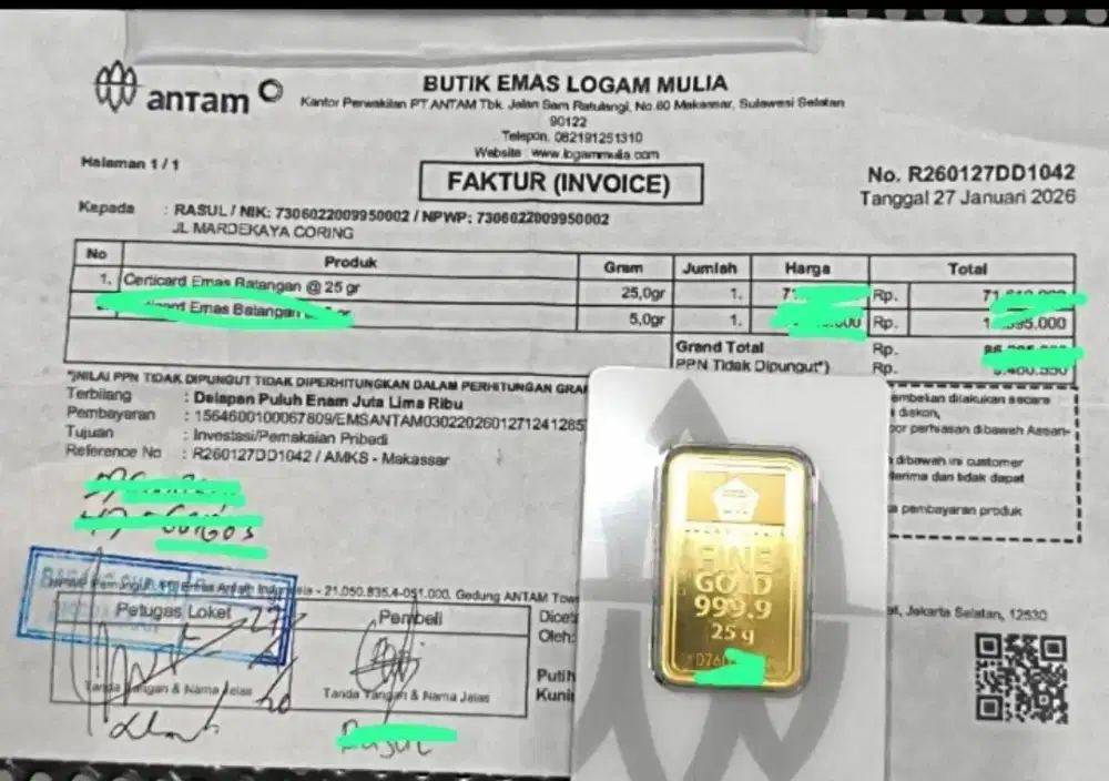 Antam 25 gram thn 2026
