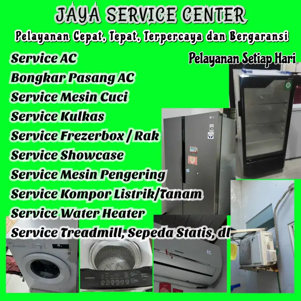 Service Kulkas Frezer Bongkar Pasang AC Servis AC Mesin Cuci Bubutan