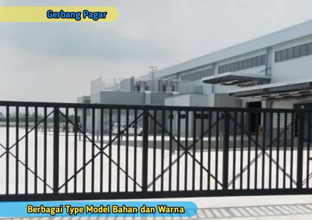 Gerbang Pintu Pagar Area Perusahaan Industri Rumah Kantor Pabrik