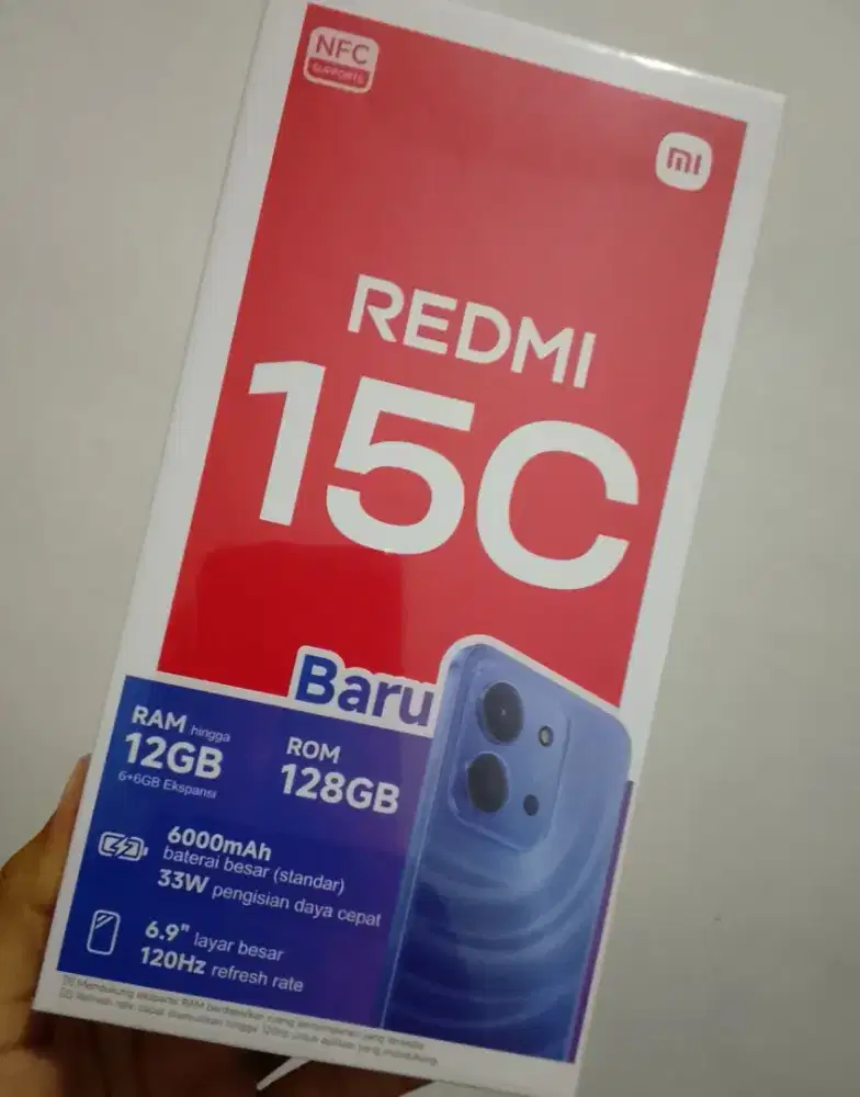 redmi 15c 6/128 garansi resmi.
segel blm buka dos
