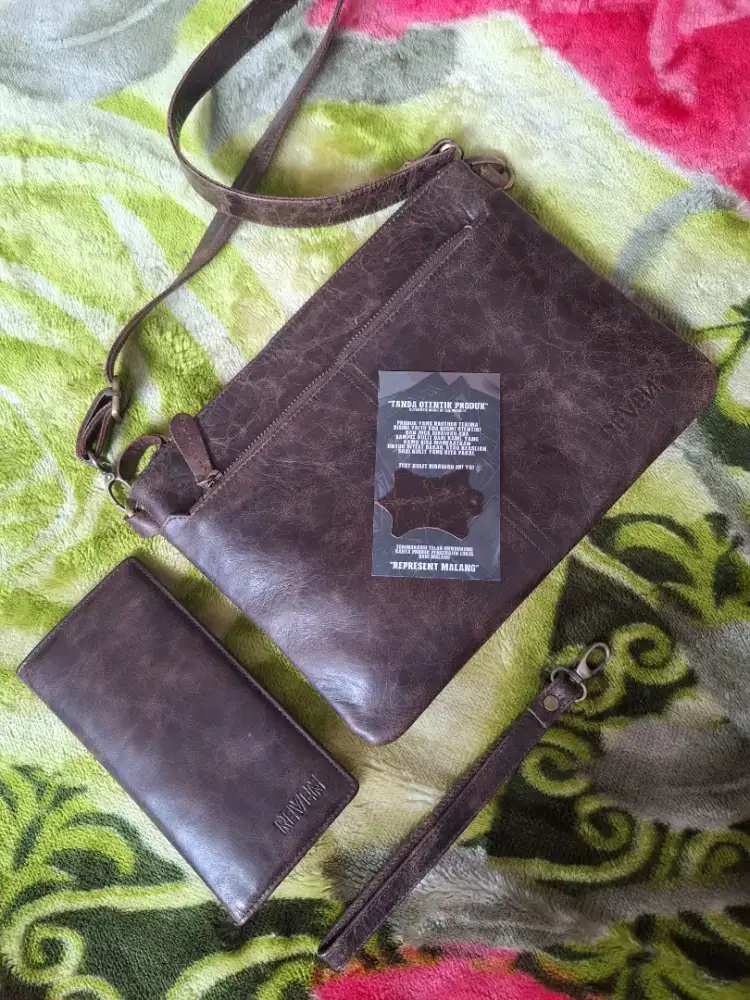 Tas Kulit Sapi Asli Multi bag ( Bebas Tes bakar sepuasnya )