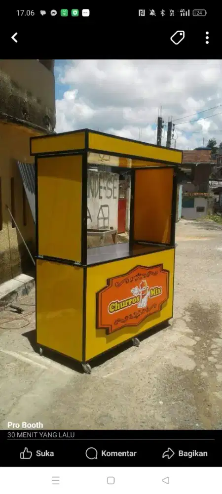 Rombong gerobak booth kontainer container umkm