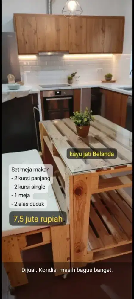 Set meja & kursi makan estetik