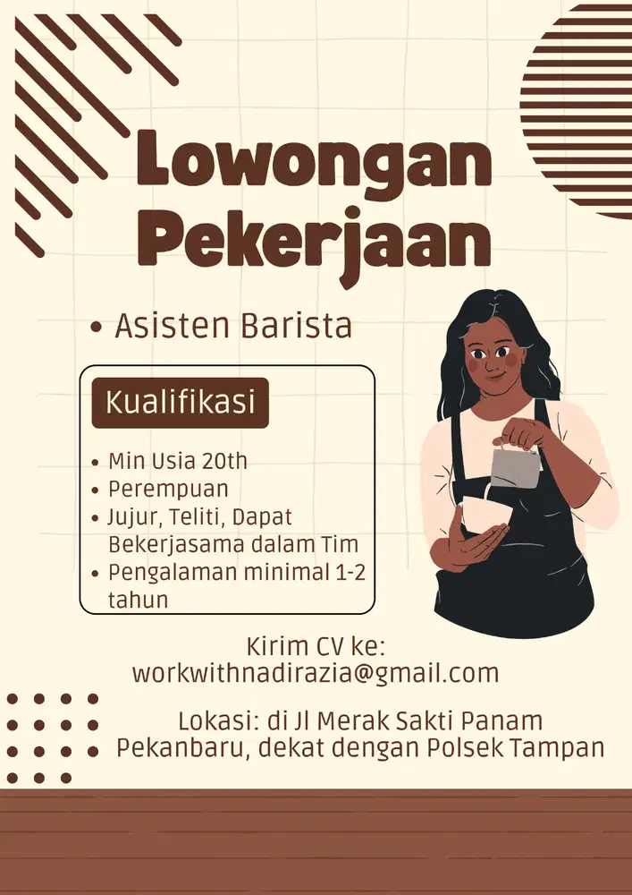 Asisten Barista Lokasi Pekanbaru