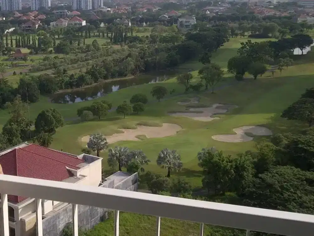 Disewakan Apartemen PBG 2 Bedroom, Furnished, Golf View, Hdp Selatan, Jl Raya Bukit Darmo Boulevard, 35Jt/Th Nego