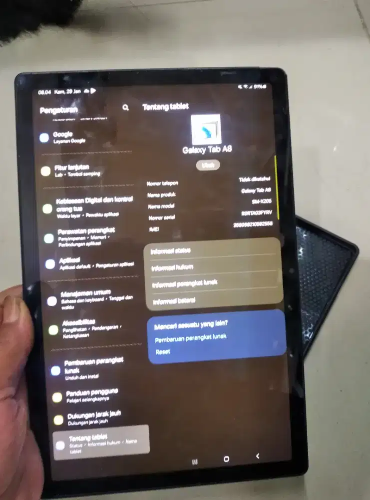 Tablet a8 2022 ram 4/128gb bs kartu