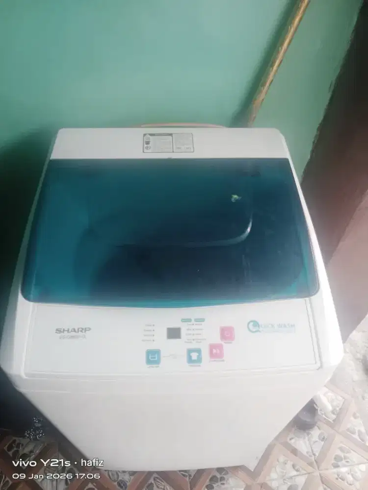 Mesin cuci 1 tabung merka sharp otomatis 8kg normal 100%