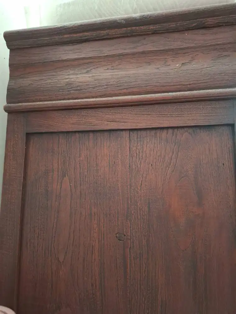 LEMARI BAJU KAYU JATI ASLI