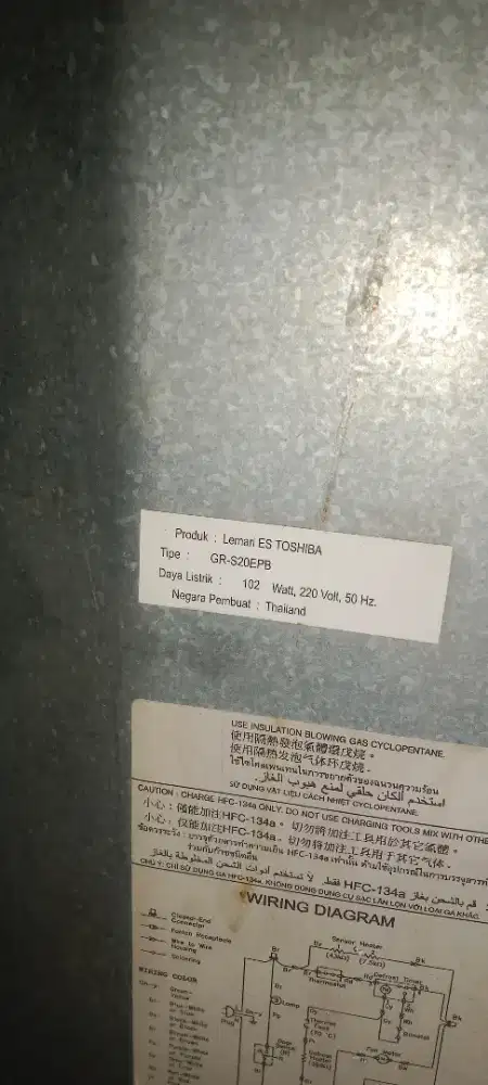 Toshiba 2 pintu kulkas