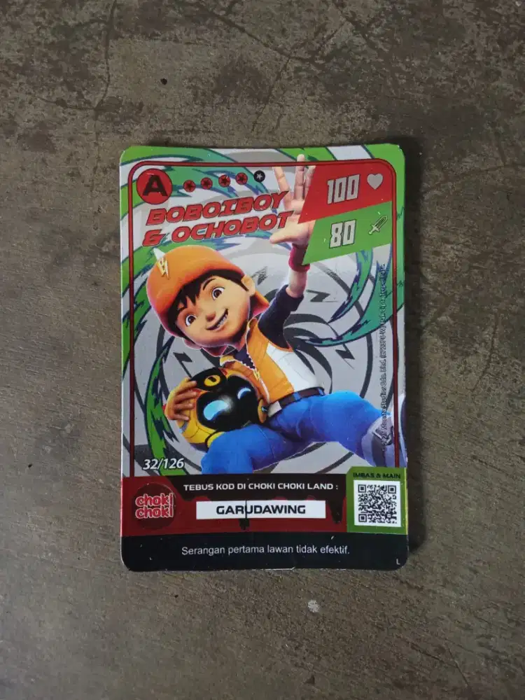 KARTU BOBOIBOY & OCHOBOT Silver A CHOKI CHOKI