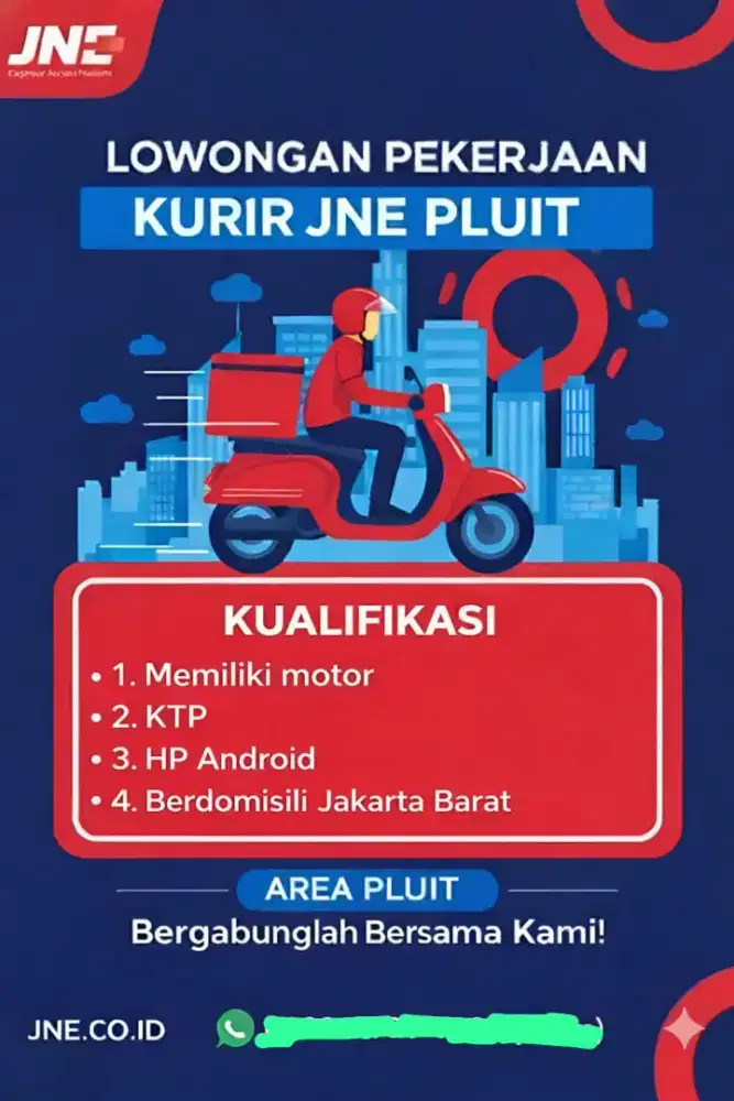 Lowongan kerja kurir JNE pluit