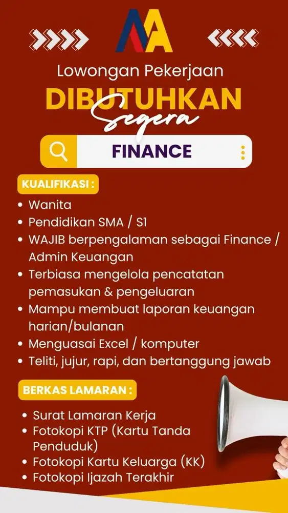 Lowongan Finance