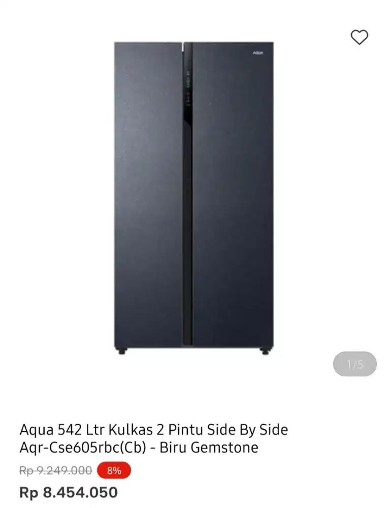 KULKAS AQUA SBS 542 liter