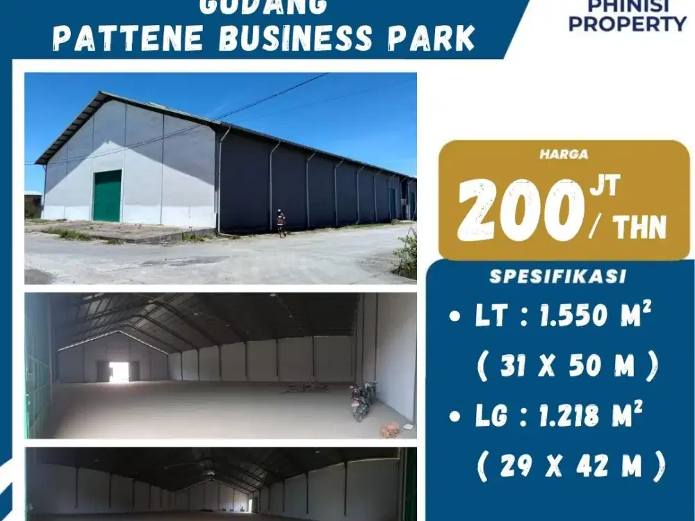 Disewakan Gudang Besar Di Pattene Business Park